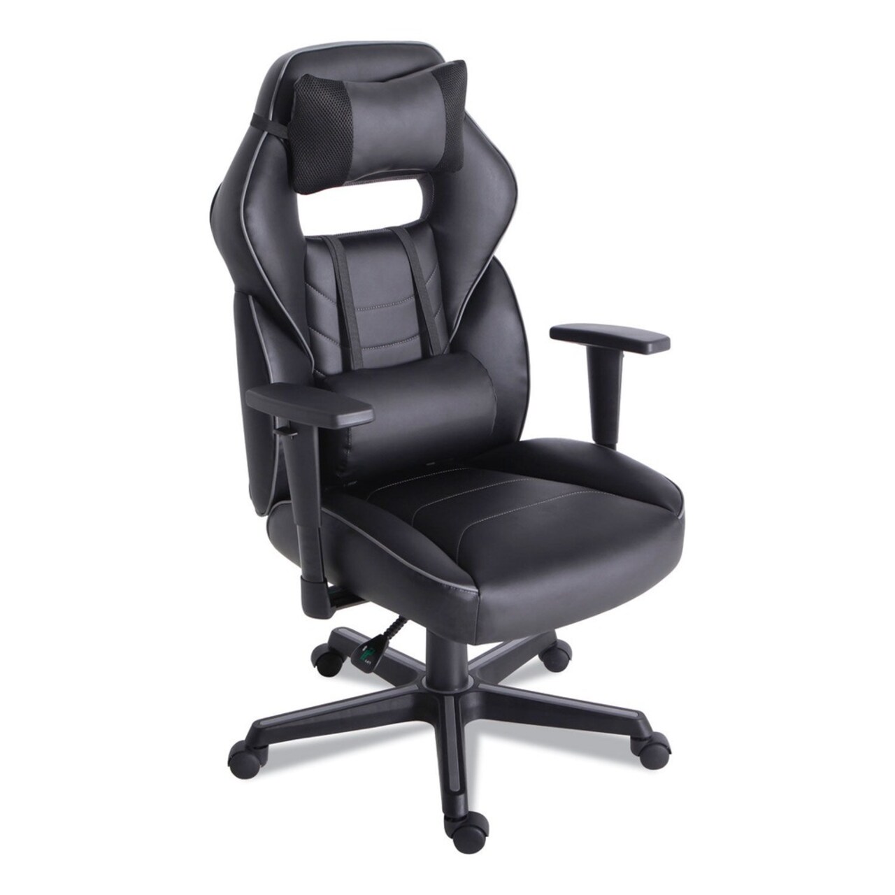 Alera 15.91 in. to 19.8 in. Seat Height Racing Style Ergonomic Gaming Chair - Black